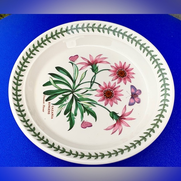 Vtg Discontinued Portmeirion Botanic Garden Treasure Flower Salad Plate - Picture 16 of 16